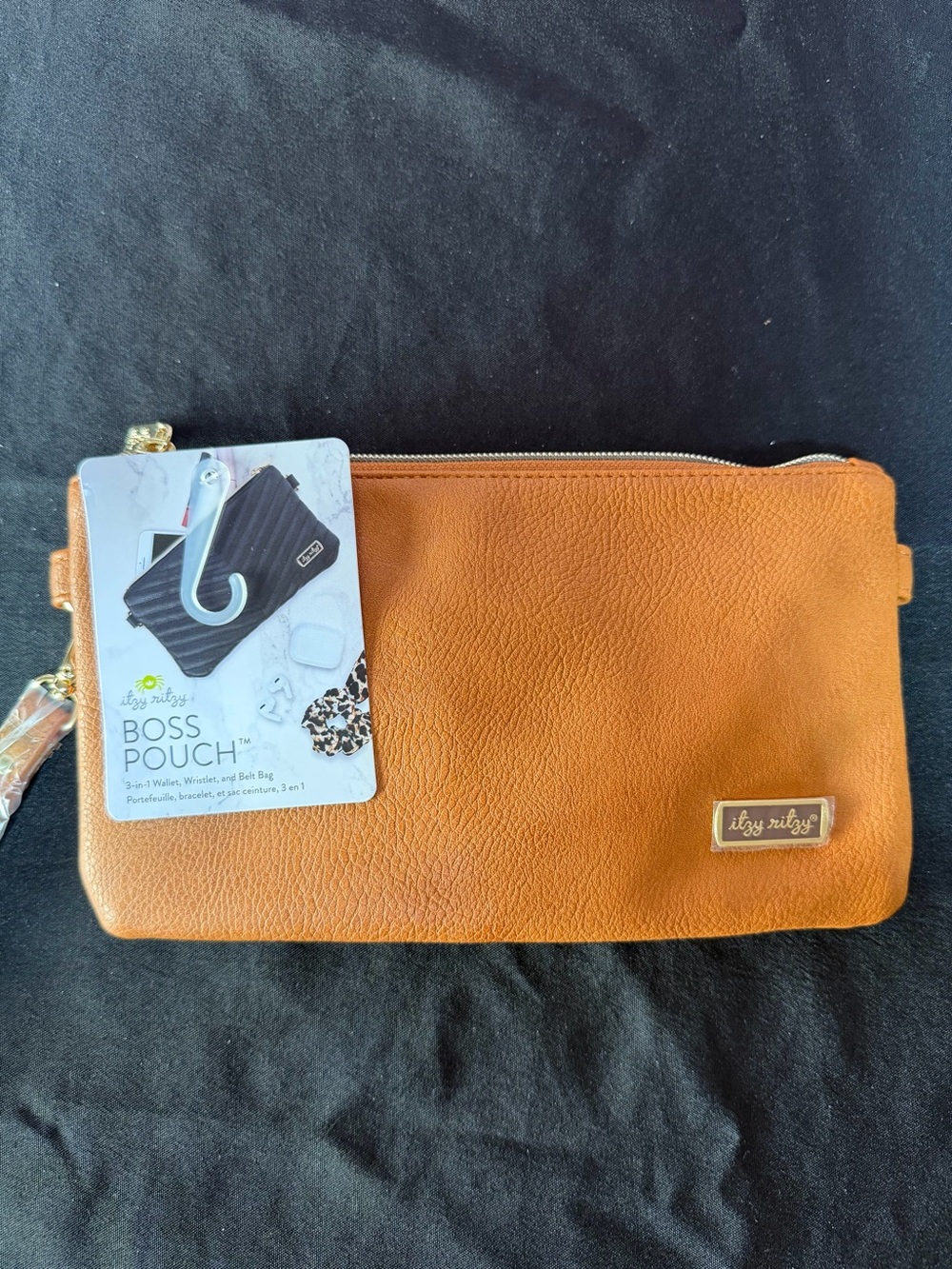 Itzy Ritzy Tan Boss Pouch Crossbody